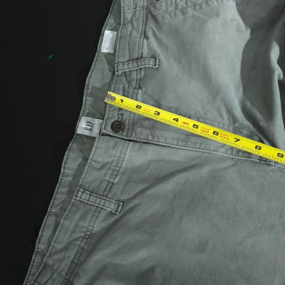 Gap Cargo Shorts Men's 4o Green Cotton Vintafli Solid Pockets VTG Carpenter Y2K - Picture 6 of 16
